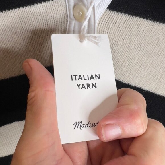 Madewell $198 Womens Cashmere-Wool Blend Rugby Sweater Size S NT599 - Picture 5 of 8